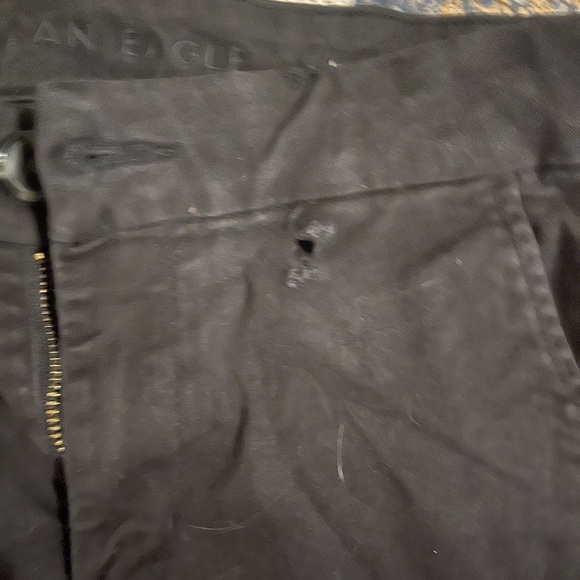 American Eagle size 8 Black Denim Jeans Super Stretch - Picture 2 of 5